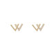 w letter zircon earrings 2022 new trendy Korean temperament net celebrity personality design earrings earrings women