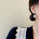 Square pearl zircon earrings female summer temperament personality fashion earrings 2022 new net red popular earrings female