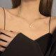 Layered double-layer pearl necklace female 2022 new trendy light luxury niche design exquisite Japanese and Korean clavicle chain