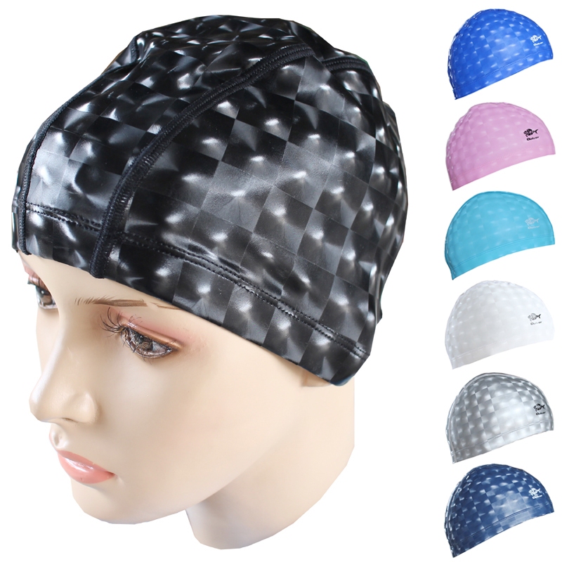Pu Swimming Cap, Swimming Coated Tape Cap, Breathable and Waterproof, Unisex, Special Bright Colorful Swimming Cap