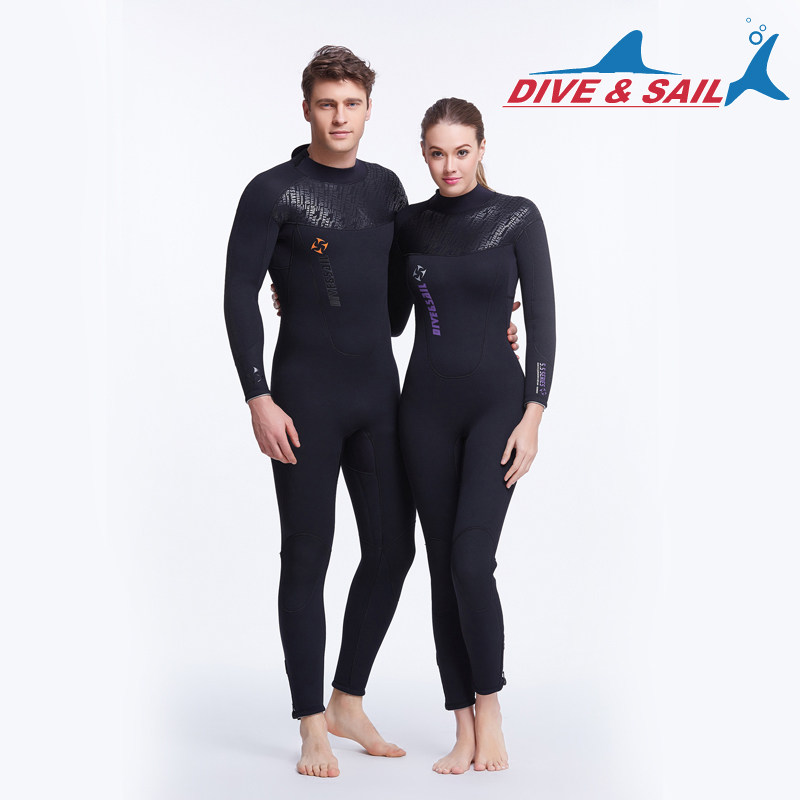 Dev 5mm thickened wetsuit warm winter swimming swimsuit rubber coat anti-chill wetsuit 4132