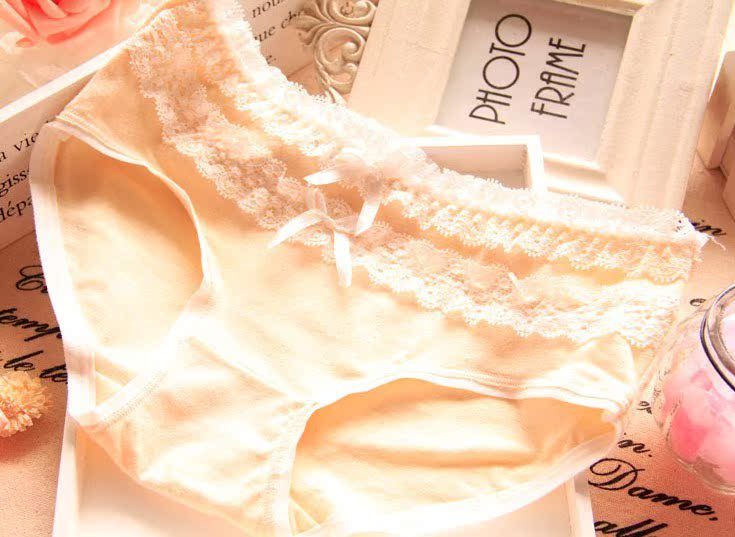 Ren kết hợp cotton mới của phụ nữ quần lót lụa băng cô gái năm phần dễ thương mỏng thanh niên hộp quà quần lót đúc 
