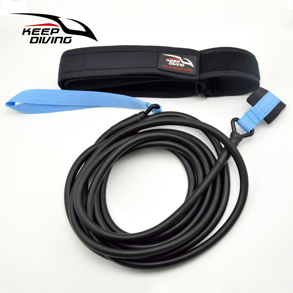 4 m Tension Retractors Latex Resistance Band Elastic Leather Fascia Swimming Trainer Force Practice ST-002-Taobao