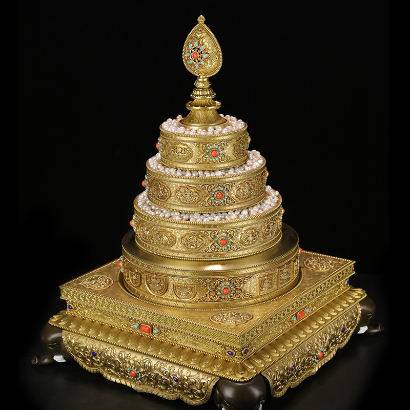 Hui Bao Manza Pan 37 Pile Dense forward for repair of Mancha tea Roof Zhanza Maranda disc pure brass gun for supplies swing piece