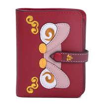 BAMPO Banpo genuine leather wallet womens original counter niche first-layer cowhide loose money bag coin purse ins trendy card bag