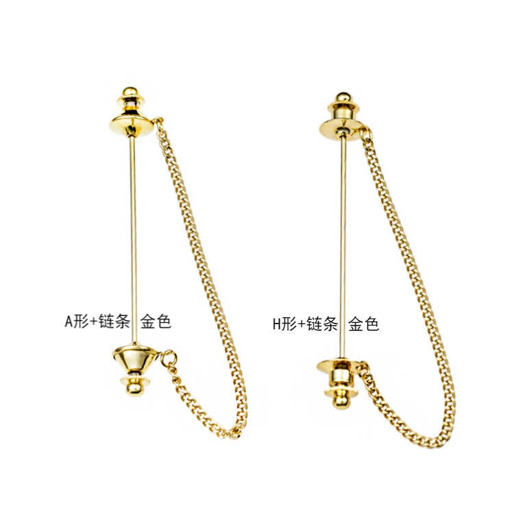 Zhu Yilong với dây đeo kim loại tua rua áo sơ mi nam pin pin trâm cài phù hợp với cổ áo pin logo cài áo