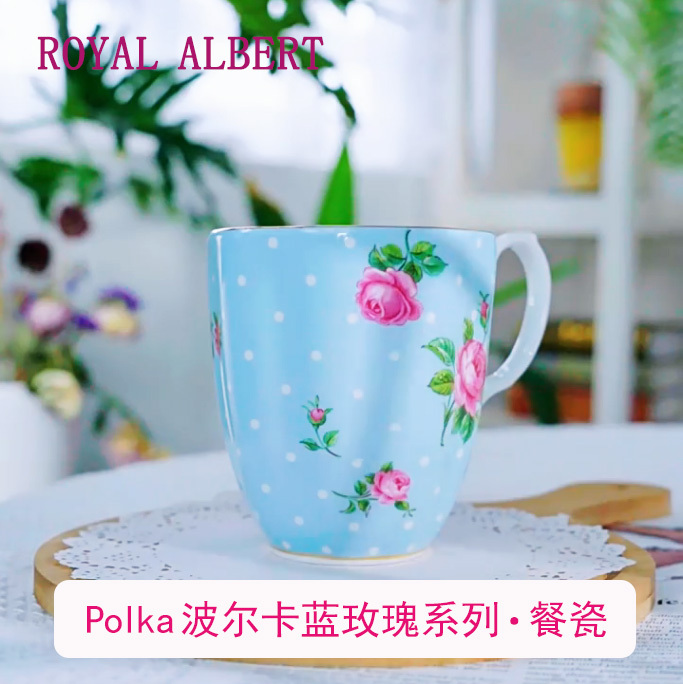 Royal Albert Polka Rose Bone China Mug Water Cup Tea Cup Cup