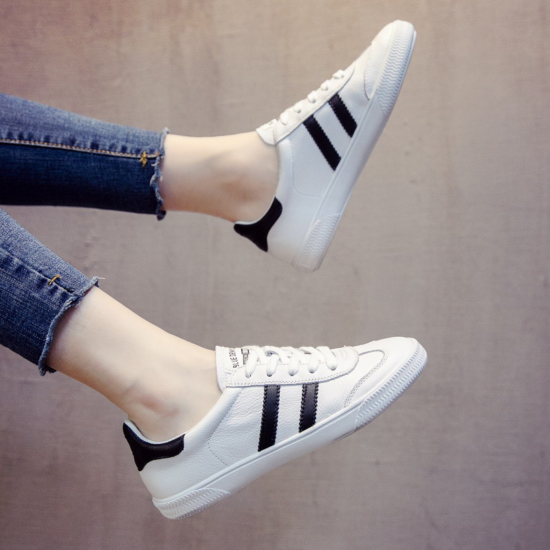 South Korea Xiao White Shoes 2023 new breathable plate shoes casual shoes with basic flat - sole student shoes