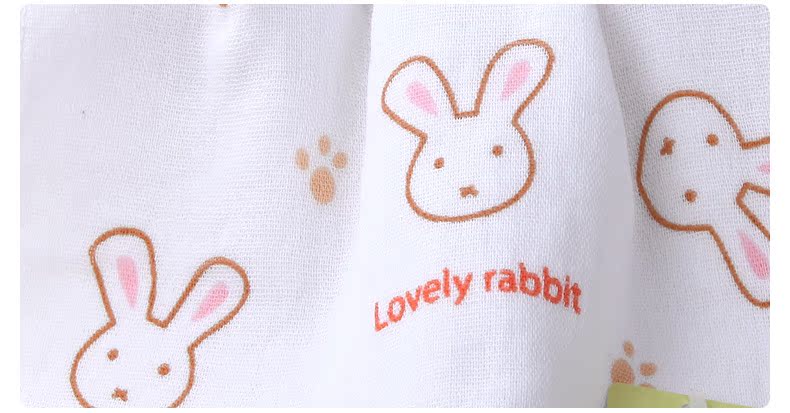 Uchino Uchino thỏ in bông gạc khăn khăn dễ thương lông cartoon trẻ sơ sinh và trẻ em - Khăn tắm / áo choàng tắm khăn mặt cao cấp
