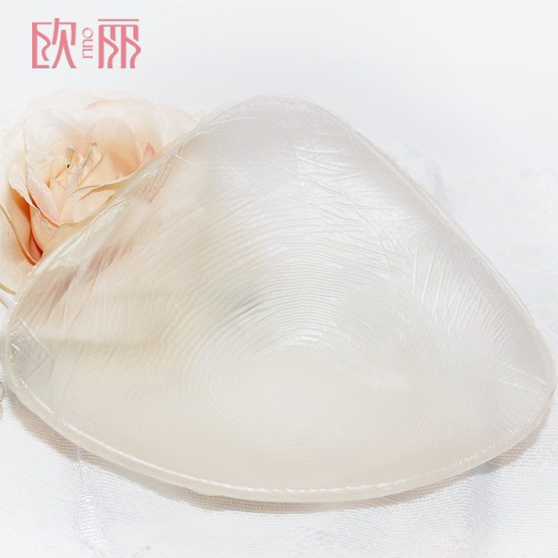 Eurie Swimming waterproof transparent silicone Milk Spa Breastmilk Fake Breast breast matching swimsuit chest cushion inserts