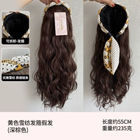 Съёмный желтый шифоновый ободок