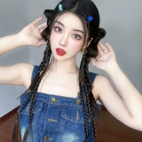 Парик с косичкой, боксерский хвостик с бантиком, популярно в интернете, 2 карат