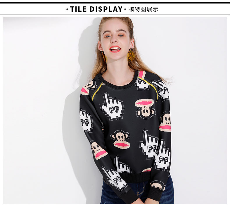 Sweatshirt femme PAUL SINGE FRANC GRANDE BOUCHE - Ref 3216627 Image 25