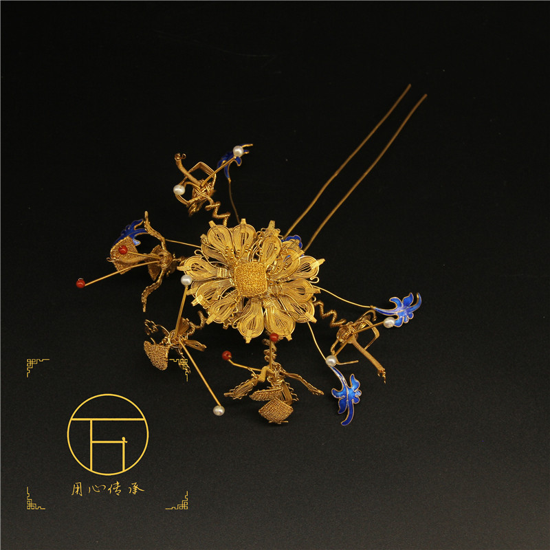 Wanbaode ultimate version trembling ancient hand-made filigree inlaid with silk making burning enamel color step shaking