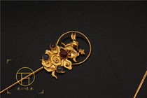 Wanbaode sterling silver ancient method hand-carved hairpin Jade Hairpin hairpin Ming Dynasty daily wear Ming Dynasty hairpin