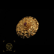 Chinese traditional headwear jewelry gold and silver jewelry Xiangyun hairpin ancient gold and silver ware production restoration Hanfu