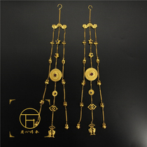 Gold pendant with treasure ding dang seven things Ming Dynasty Hanfu jewelry accessories forbidden step tassel ancient recovery Chinese traditional jewelry