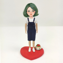 Girls single fixed body shape clay figure real person custom soft pottery doll clay sculpture birthday gift small wax figure