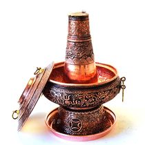  Hand-carved Kowloon hot pot Copper hot pot Copper hot pot Copper hot pot retro pure copper pot Copper pot thickening