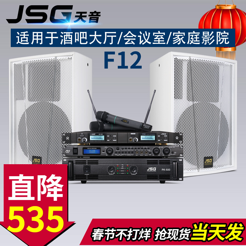 JSG Family KTV Audio Set Home Single 12 inch Karaoke Amplifier Speaker KTV Bar Jukebox Full Set