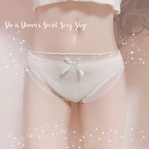 Fall in love~French girl lolita lace soft sister wooden ear edge vertical pattern cute soft sister super whine underwear~