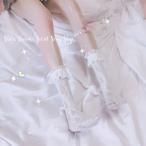 Milk girl~She is like a dream French court soft sister Lolita lace sexy foot control to lift Han socks stockings~
