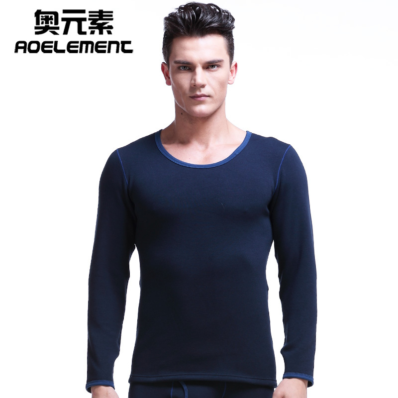 Winter Men's Thermal Underwear Single-Piece Tight-Fitting Top, Thickened and Fleece-Lined Base Layer, Cotton Thermal Shirt, Cold-Proof Round-Neck Autumn Shirt Winter Men's Thermal Underwear Single-Piece Tight-Fitting Top, Thickened and Fleece-Lined Base Layer, Cotton Thermal Shirt, Cold-Proof Round-Neck Autumn Shirt