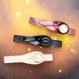 Жемчужная французская тарелка Клип для волос с тремя -цветами имитация выбора жемчужина средние волосы.