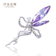 Angel Wings Light Amethyst Brooch High-end Clothing Corsage Women's Jacket Pin Italina Hot Style