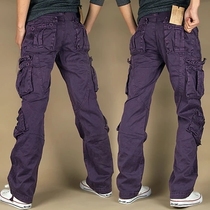 2021 Straight Overalls Mens Multi Pocket Casual Pants Plus Size
