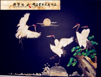 The Herd Clan Fish Skin Painting (Rheu Greeting Spring) with a frame