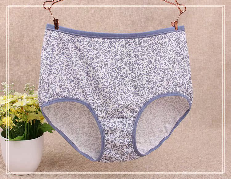 2018 mới quần bướm affin nữ 100% cotton mid-eo cotton kích thước lớn rộng thoải mái cotton mẹ thoải mái quần lót đẹp