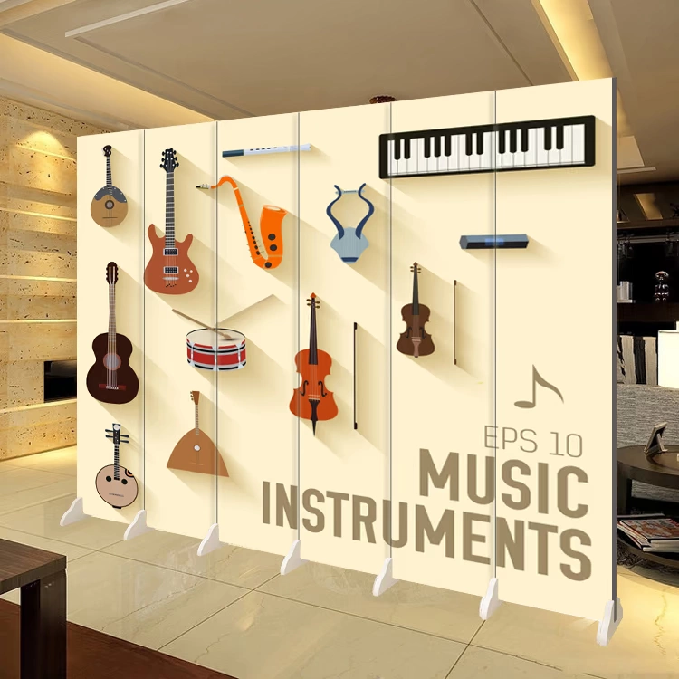 Guitar thiết bị âm nhạc nền tường màn hình phân vùng thời trang phòng khách lối vào cửa quán cà phê cửa sổ YY neo - Màn hình / Cửa sổ vách ngăn nhựa giả gỗ