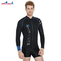 Sunscreen wetsuit Warm winter swimming snorkeling equipment Surfing top Mens 3mm thick deep diving insulation jellyfish suit