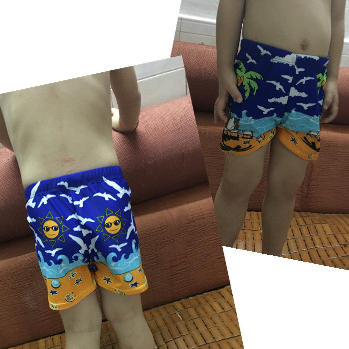 Boxer swimming trunks men's adult children's beach swimming pool seaside quick-drying short swimming trunks