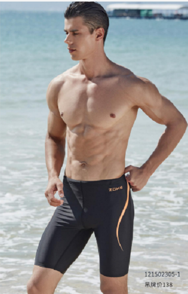 ZOKE Zhou Uk Male Swimming Pants 50% Flat Corner Anti Embarrassment Large Size Swimsuit Professional Sports Training Male Style Swimsuit
