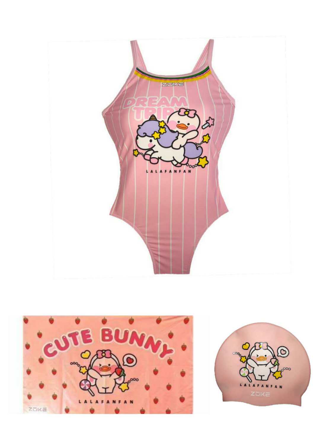 ZOKE Chau's new competitive swimsuit triangle Lieven body Pink Comfort Professional Training Sports Competition Swimsuit