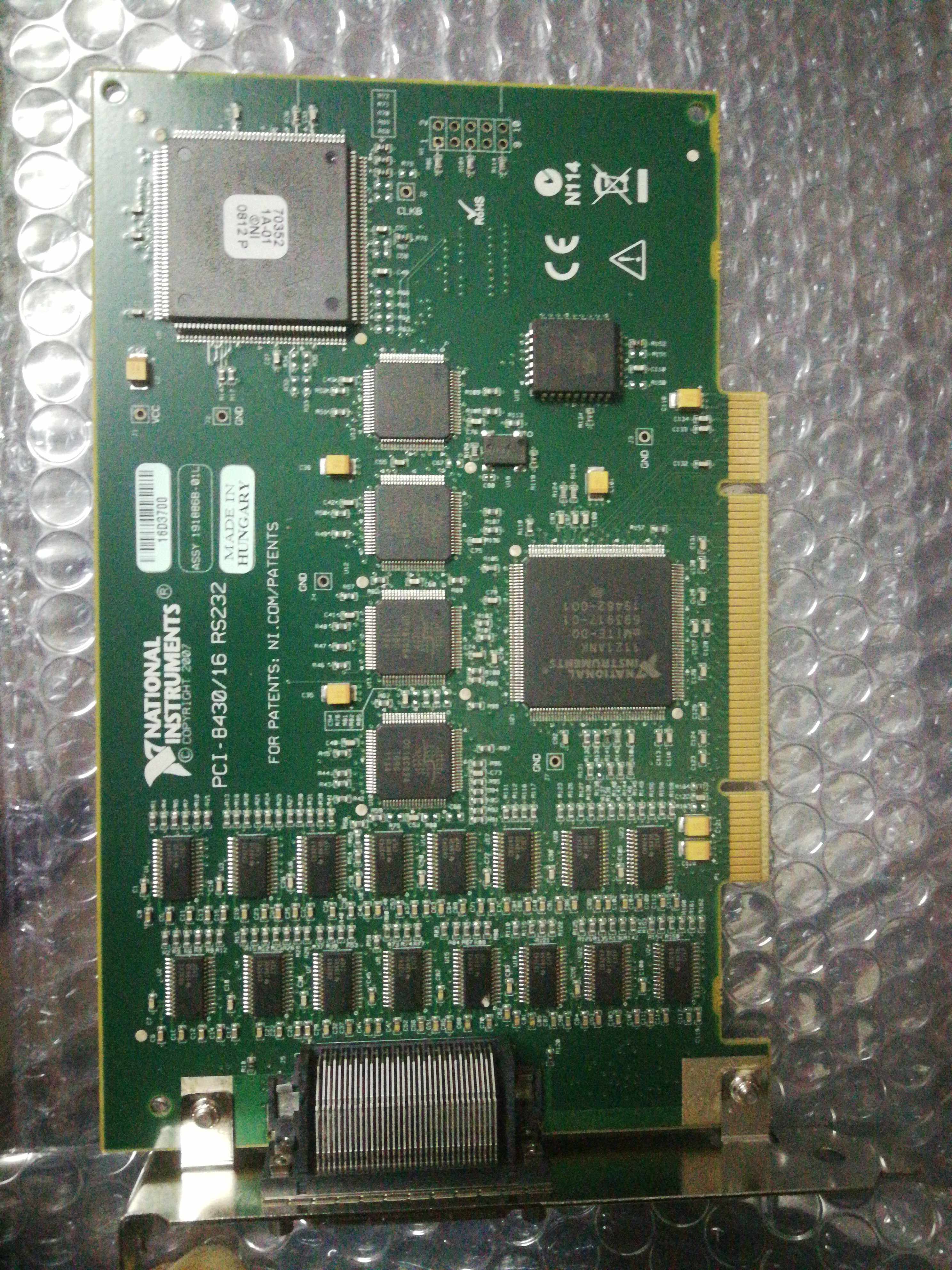 The US NI PCI-8430 RS232 16 at the mouth of the