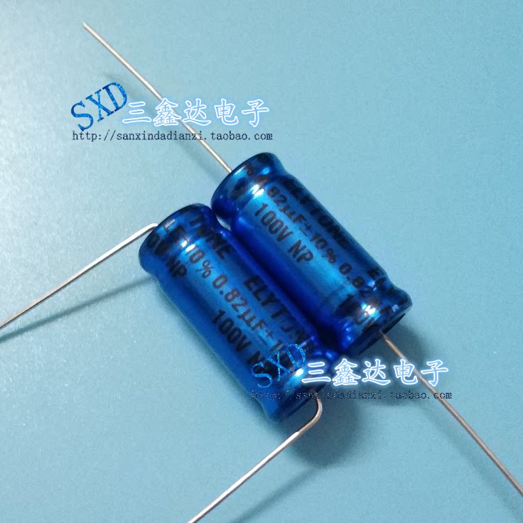 100v0 82uf 0 82uf100v Original Sound Language NP axial horizontal electrolytic capacitor 13*30