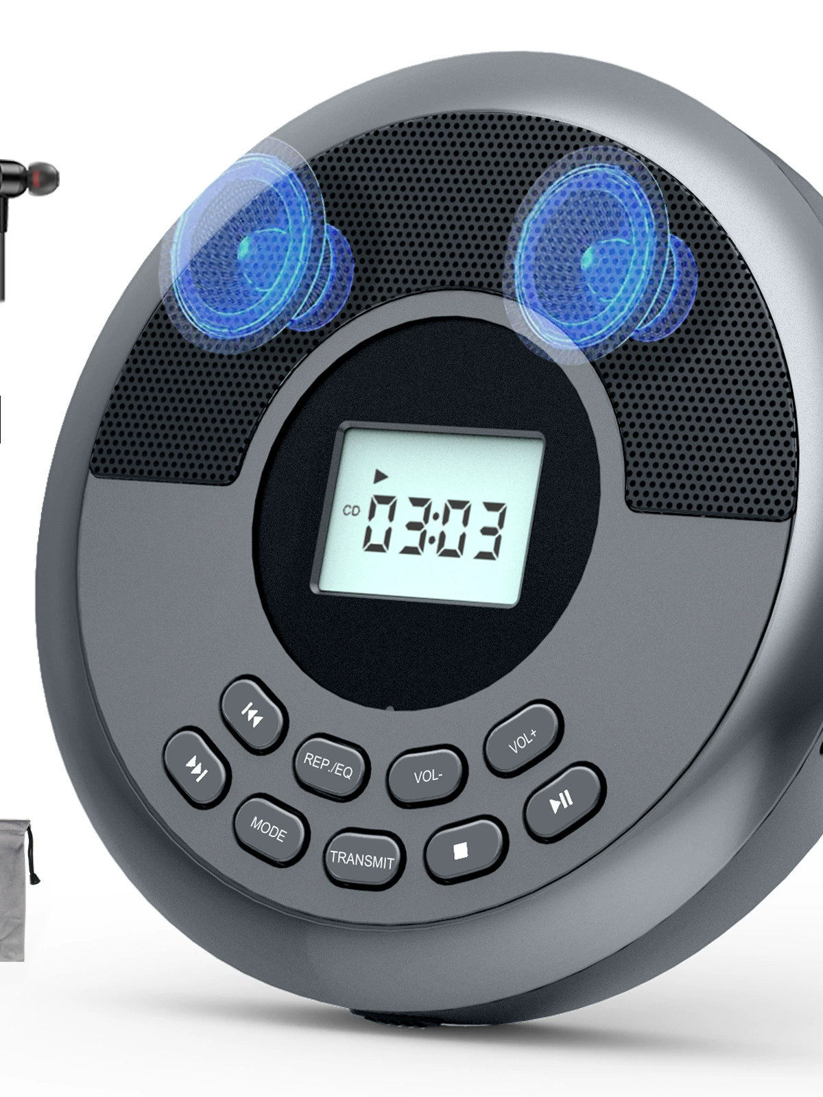Portable Cd Player Mp3 Music Album Cd Walkman USB Bluetooth Cd Player Dual Speaker Stereo