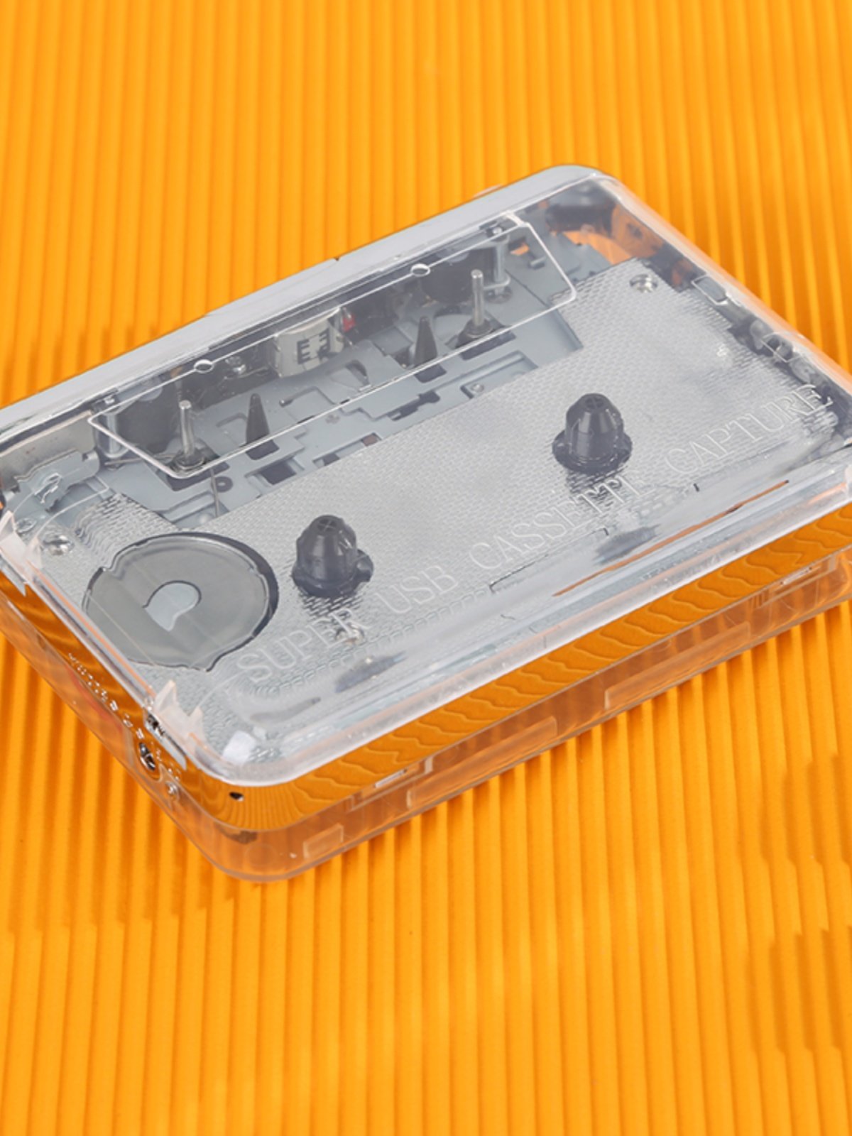 Classic Fully Transparent Shell Tape Player Retro Old-Fashioned Cassette Machine English Walkman Tape to Mp3 Single Player