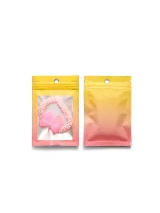 彩色自封袋半透明发夹耳环精品店小饰品首饰包装袋精致收纳密封袋