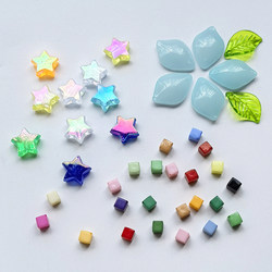 Five-Pointed Star Mosaic Handmade DIY Materials Square Beads Small Beads Mini Mosaic Acrylic Glass