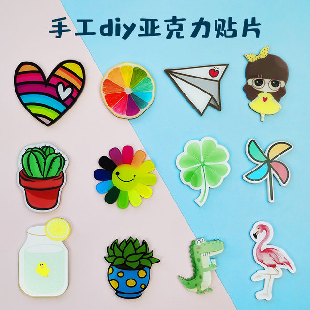 Pack of two diy acrylic patches cartoon guka coasters anime jewelry stickers mobile phone case material handmade resin