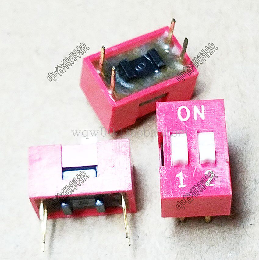 Taiwan Yuanda DIP Dialing Switch DS-02 2-bit DIP-4P Direct 2.54mm Key Direct Dialing Flat Dialing