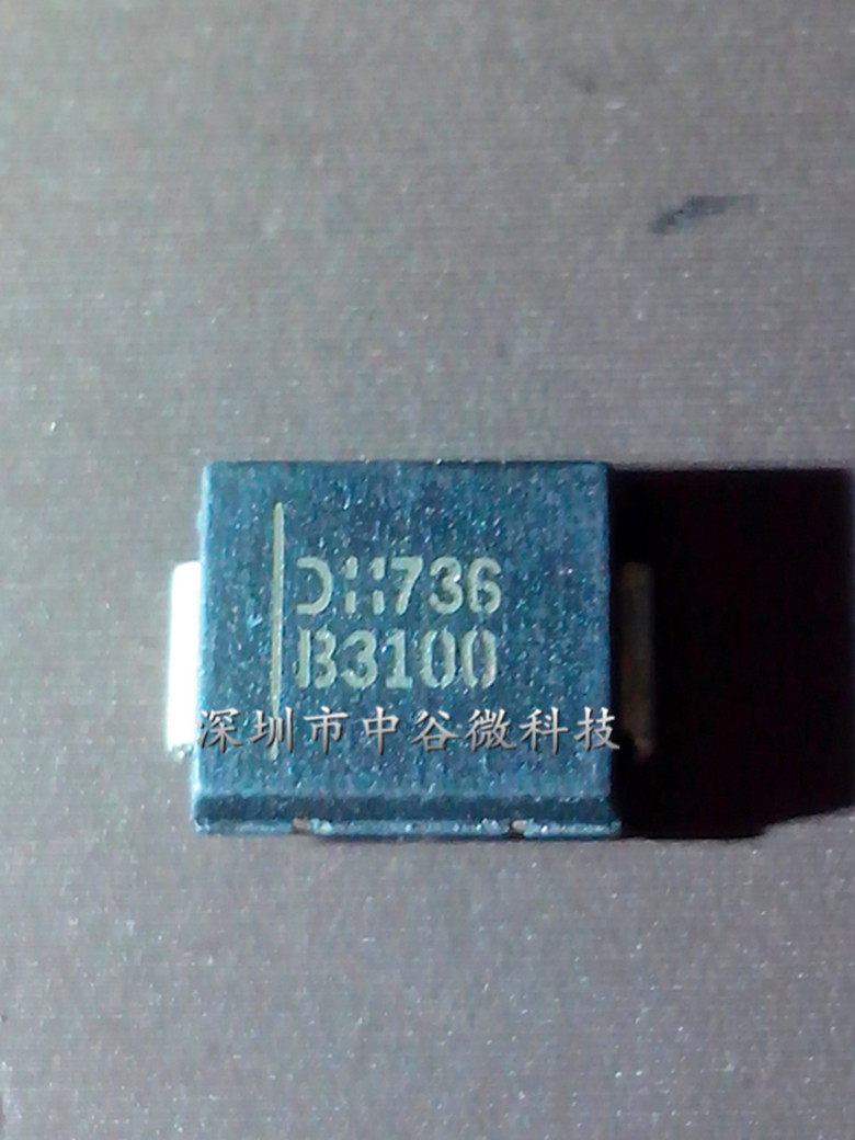 New original B3100-13-F B3100 SMC Schottky diode DIODES 10 only