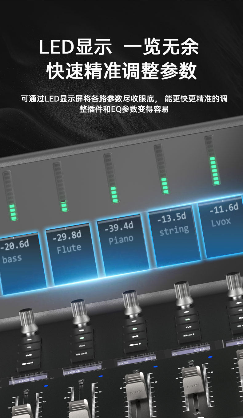 ICON/艾肯 V1-M X 电动推子控制台插图15