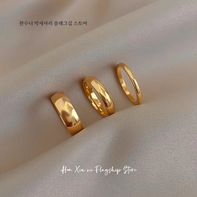 Au750 Rose Gold Genuine 18K Gold Value-Preserving Ring for Men and Women, Niche Light Luxury Couple Rings with Lifetime Warranty, European and American Style