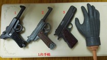 1 6 soldier accessories p38 pistol WW2 sci-fi Walter SWAT assassin Luger gloves