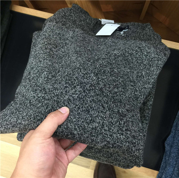 J.CREW / jcrew áo len nam cổ tròn màu rắn / len cừu / áo len Hoa Kỳ mua thư trực tiếp xác thực đồ đôi nam nữ